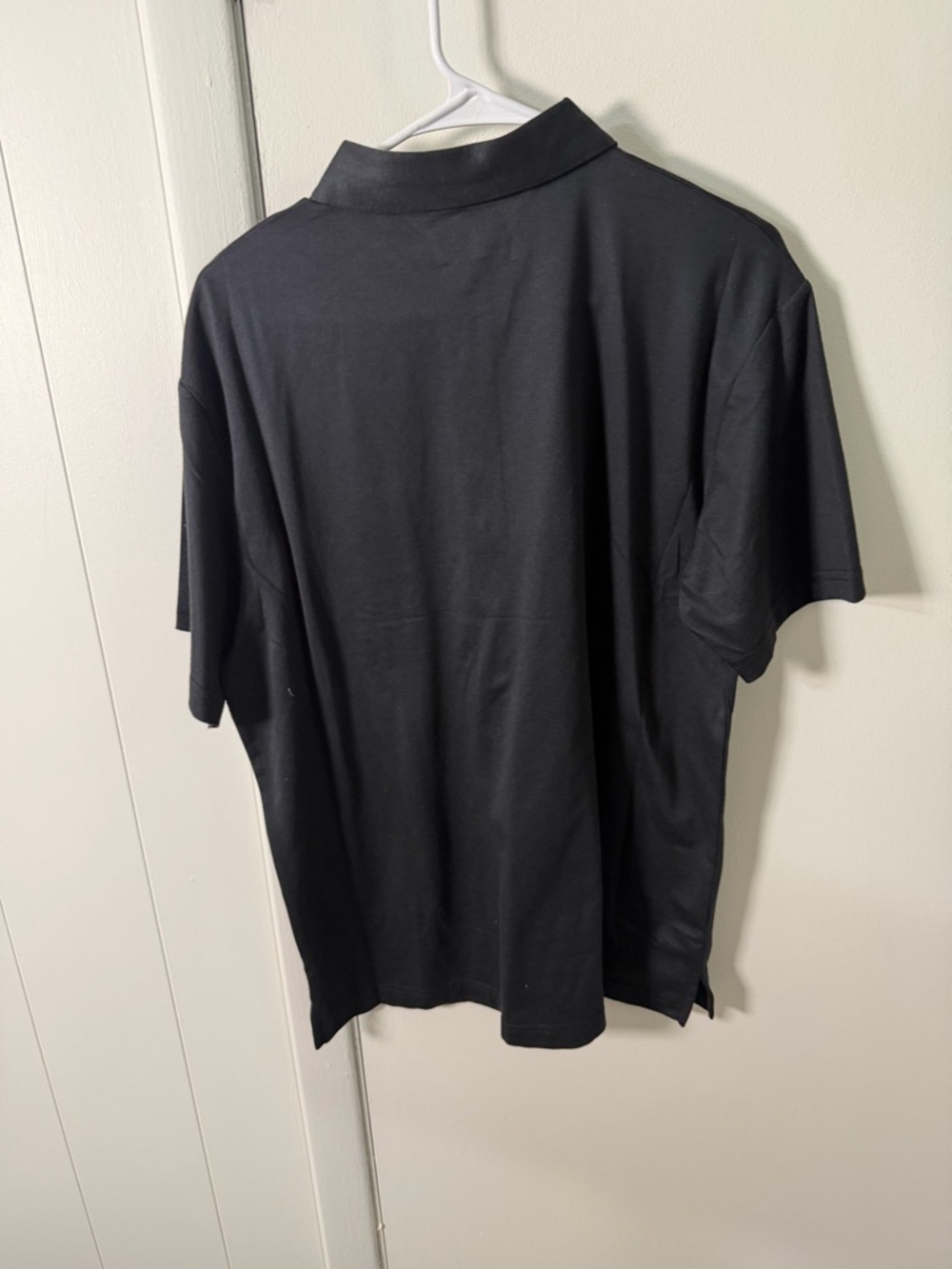 Men's Black Polo Shirt with Chest Pocket and Subtle Yellow Logo - Picture 2 of 6